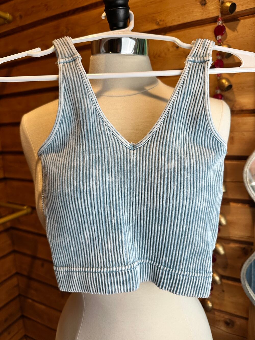 Zenana Ribbed Brami Crop Tank NWT S/M